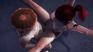 Fairy Tail Hentai - Erza Scarlet Blowjob und Fick in einem Lagerhaus - Japanisches asiatisches Manga-Anime-Spiel-Porn
